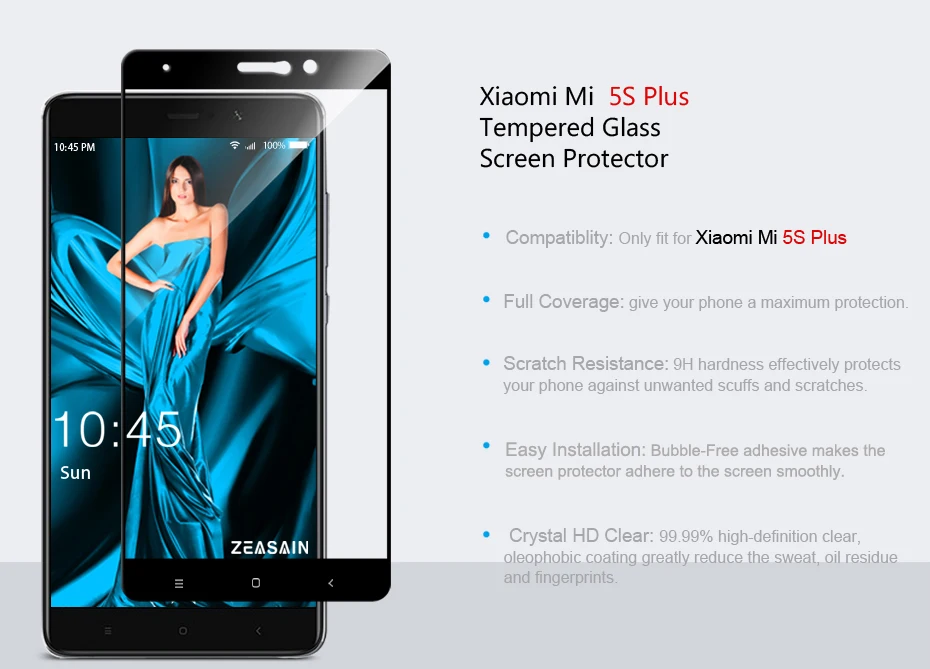 Original ZEASAIN Full Cover Tempered Glass for Xiaomi Mi5s Plus Xiaomi Mi 5s Plus Screen Protector 9H 2.5D Glass Safety Film (9)