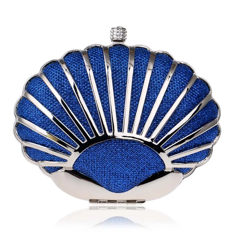 Deep Blue Silver Для женщин Роскошные Дизайнерские основа леди Вечерний Клатч модные вечерние кошелек день сцепления трудно Сплав Кошелек Малый crossbody сумочки золотого цвета - Цвет: Deep Blue Silver