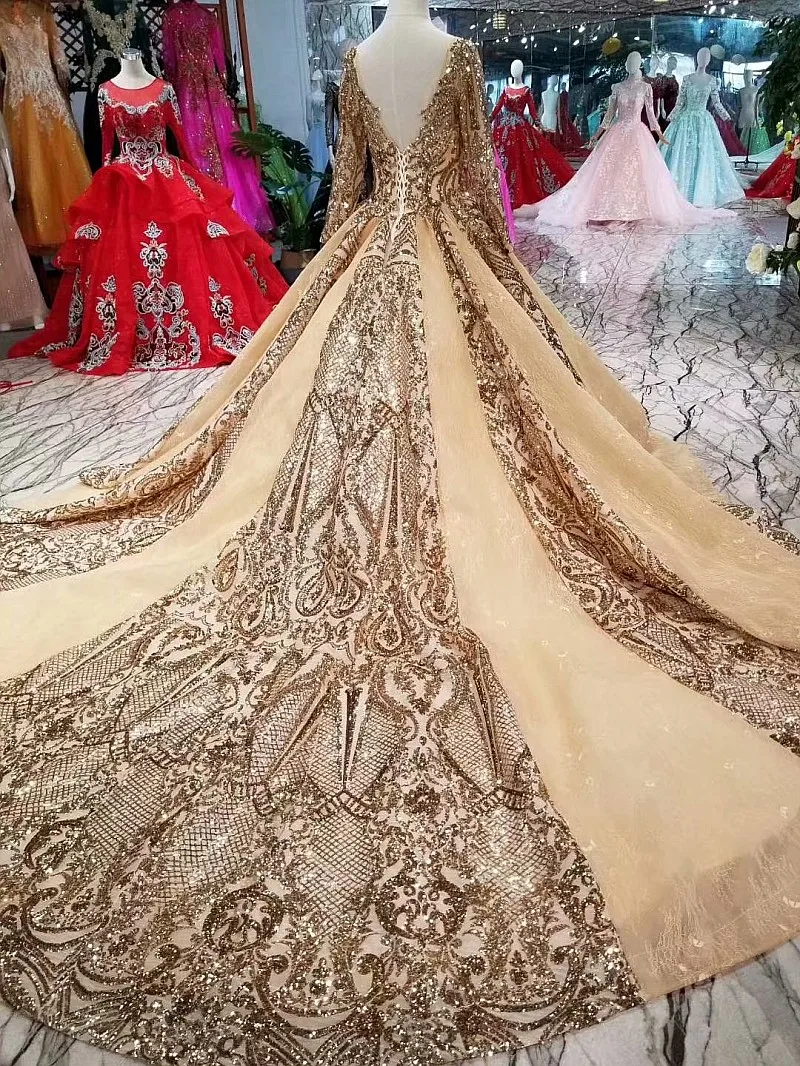 JaneVini роскошные золотые с блестками Пром Длинные элегантные платья Ливан Bling длинный рукав в арабском стиле Формальное Подружка невесты Помолвочное платье