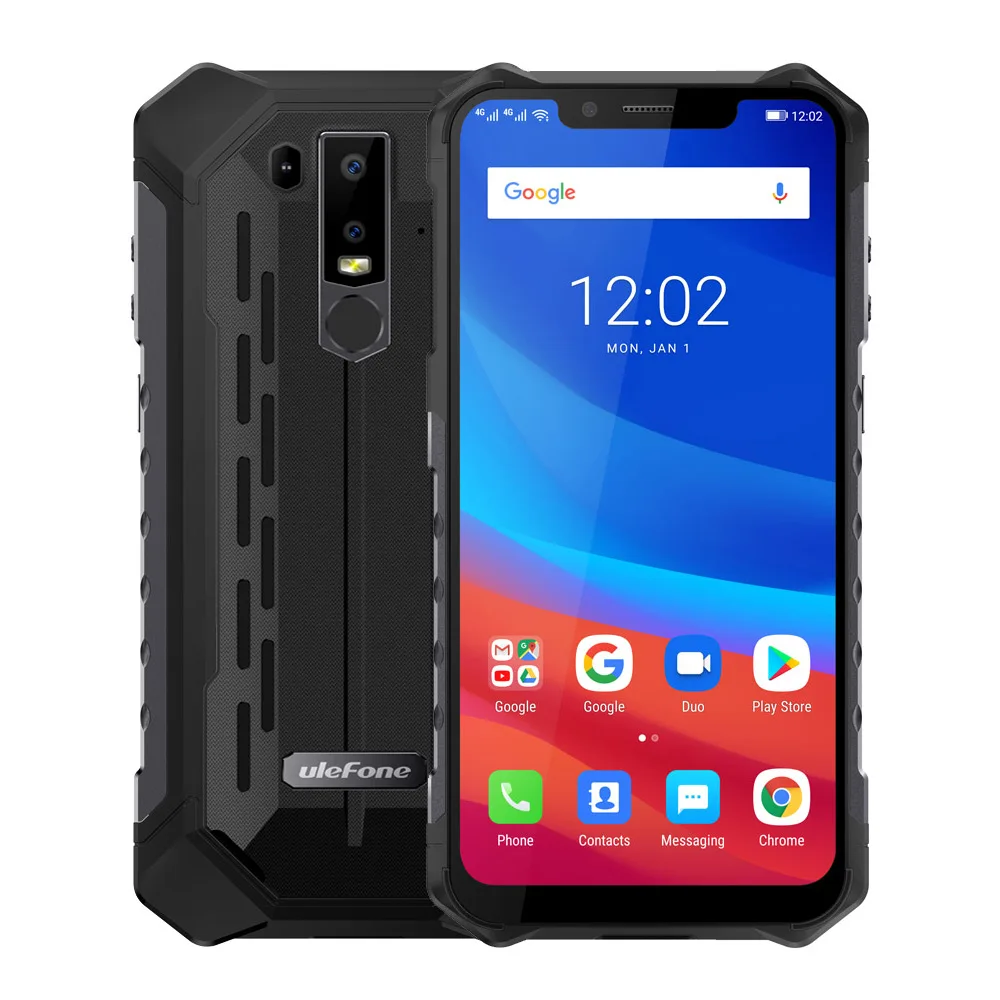 Ulefone Armor 6 Водонепроницаемый мобильный телефон Android 8,1 Helio P60 Octa Core 6GB 128GB Face ID NFC IP68 прочный смартфон - Цвет: Black