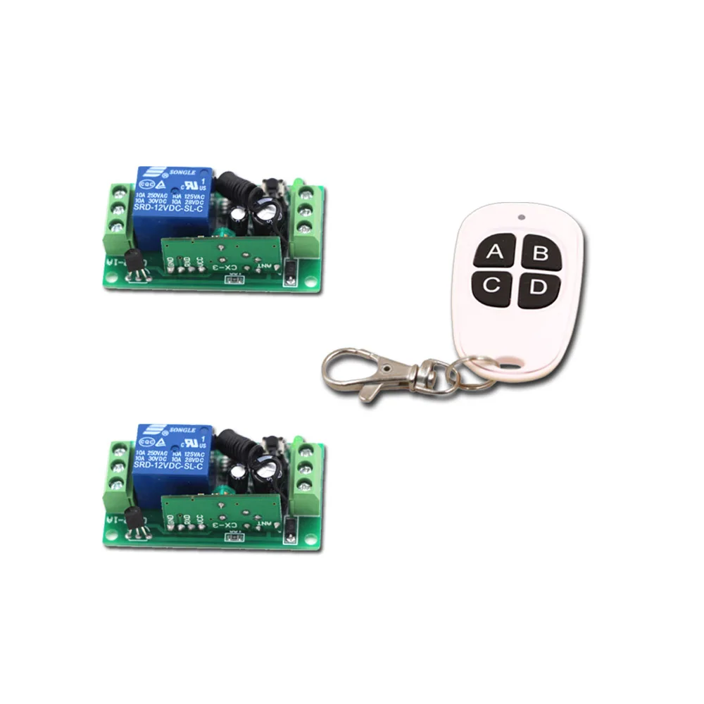 

DC 24V 1CH 10A Wireless Remote Control Switch RF Remote Controller Receiver 9V 12V Remote Switch System Transmitter 315/433MHZ