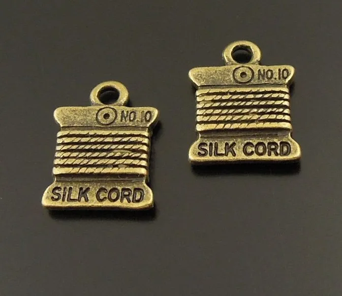 Vintage Bronze Silk Cord Thread Spool Charms Pendants For Jewelry Making Findings Bracelets Handmade DIY Gifts 10PCS Z3067 | Украшения и