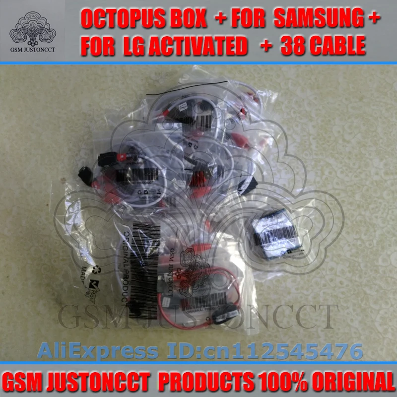 Gsmjustoncct Полный активирована Octopus Box+ 38 кабели для LG и samsung разблокировка флэш ремонта поддержка S6, S7
