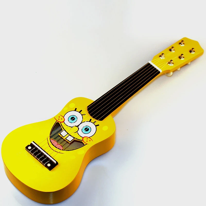 SOACH новинка высокое качество мультяшная деревянная детская Гитара 6 струн для гитары подарки желтая гитара укулеле