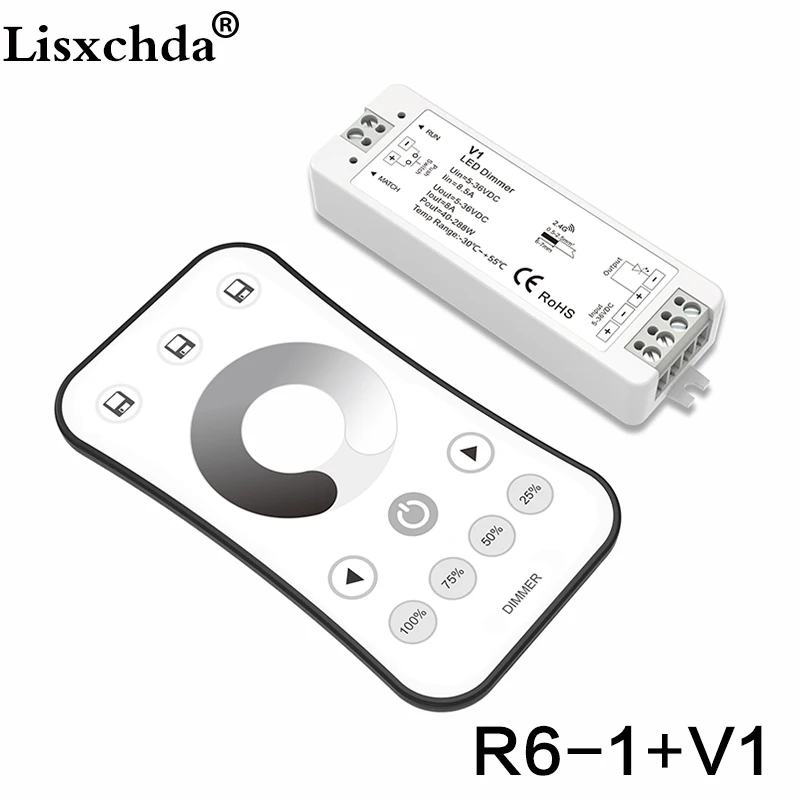 

2.4G RF wireless DC5-24V 8A LED Touch Remote Control dimmer controller for Single color led strip