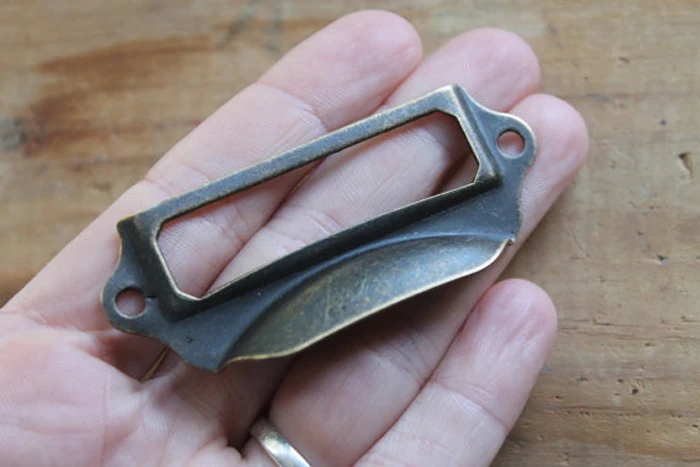 Aliexpress.com : Buy 69*29MM Antique Brass Filing Cabinet Hardware Label Frame Cup Pull Handle Business Card Holder with Screws