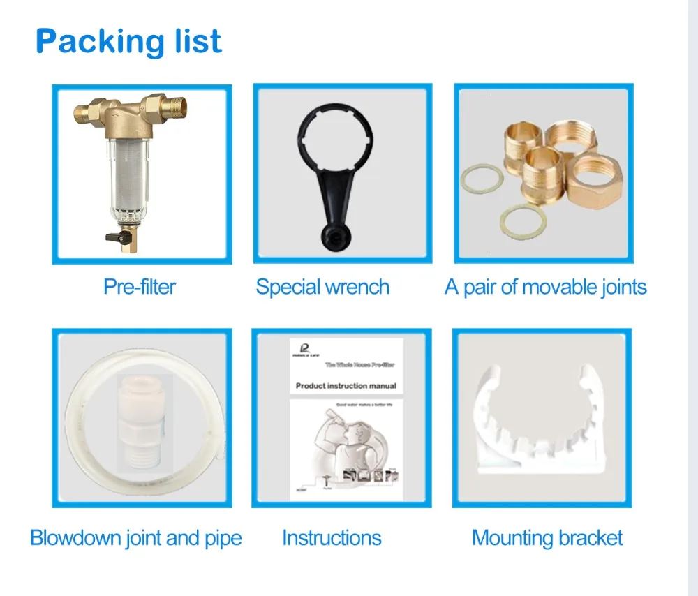 " до 3/4" очиститель воды со свободным соединением, медный свинцовый фильтр предварительной очистки от ржавчины, загрязняющий осадочный фильтр