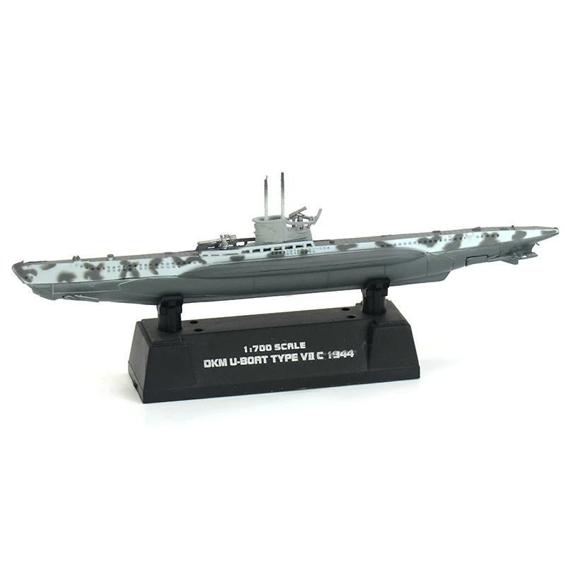 

1:700 scale pre-built Type VII U-boat VIIC German World War II submarine hobby collectible finished plastic model