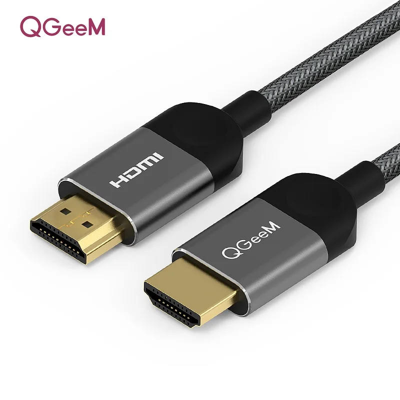 QGEEM HDMI кабель HDMI к HDMI 2,0 кабель для PS3 PS4 проектор HD lcd Apple tv компьютерный ноутбук 1 м 2 м 3 м 5 м Кабель Hdmi - Цвет: Aluminium HDMI 2.0