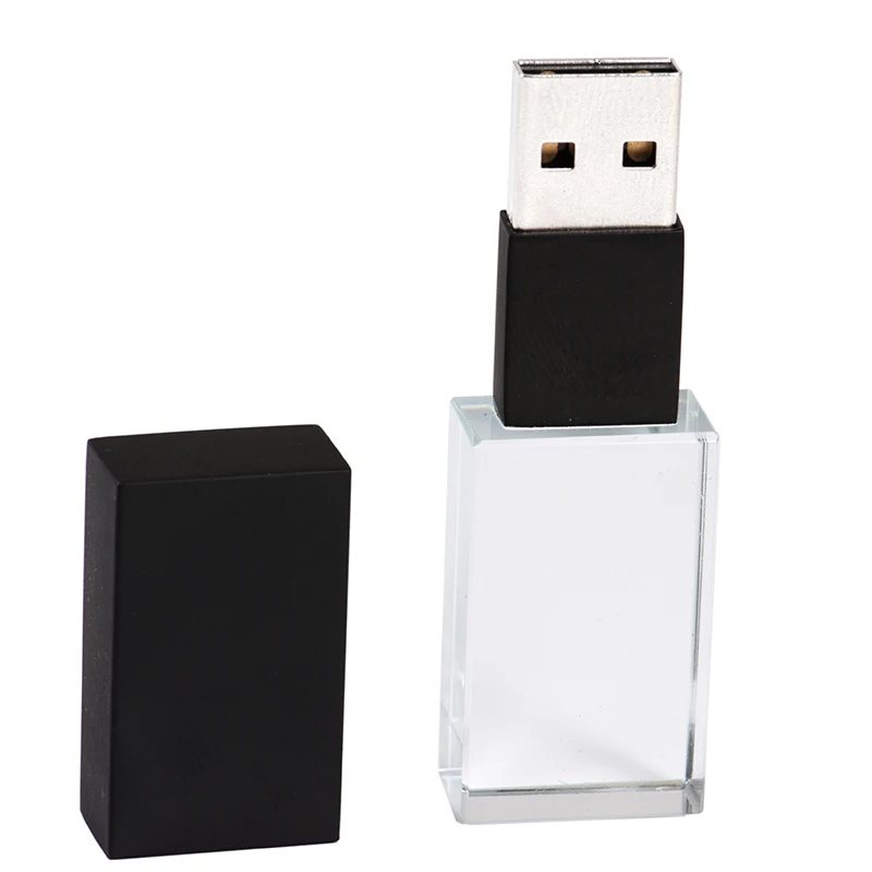 JASTER модный Кристальный стиль USB флеш-накопитель USB 4GB 16GB 32GB 64GB USB 2,0 Подарочный флеш-накопитель cle usb(более 10 шт бесплатный логотип - Цвет: Black