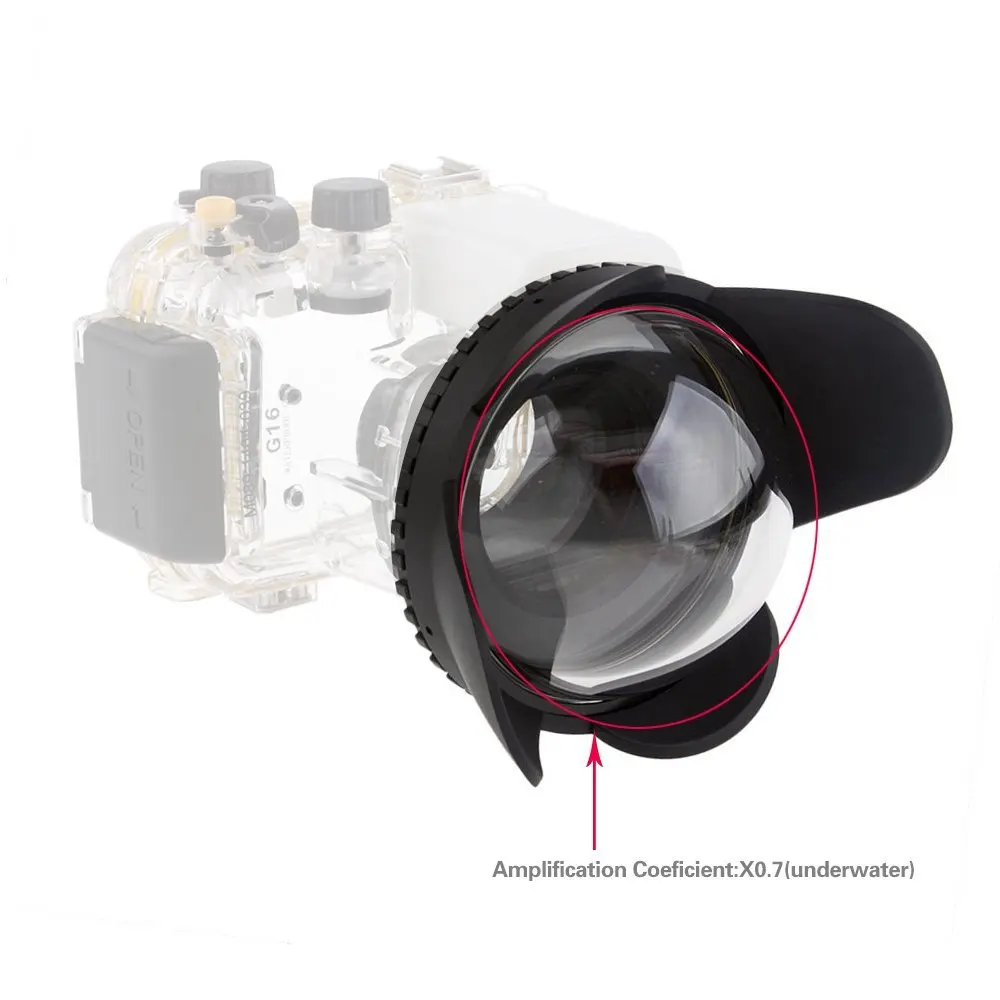 2017 New Camera 67mm 0.7x fisheye wide angle lens Dome Port (67mm Round )for Underwater waterproof Diving Housing Case bag camera : image 2017 New Camera 67mm 0.7x fisheye wide angle lens Dome Port (67mm Round )for Underwater waterproof Diving Housing Case bag camera