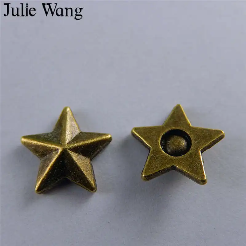 Подвеска в виде звезд Julia Wang 20 шт. маленькая пентаграмма сплав Античная бронзовая