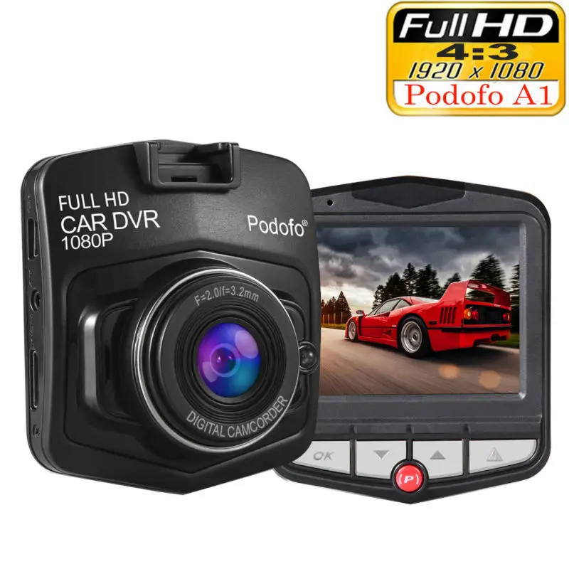 Podofo A1 Мини Автомобильный видеорегистратор Камера Dashcam Full HD 1080P видео регистратор рекордер g-сенсор ночного видения видеорегистратор