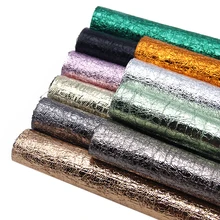 10 Pcs 20*34cm Metal Explosion Crack Synthetic Leather Set,DIY Handmade Materials For Making Handbag Crafts Shoes,1Yc7316