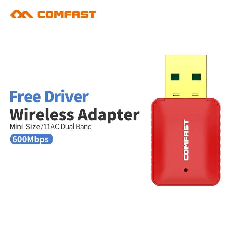 

Free Driver Wireless USB WiFi Adapter 600Mbps Wi fi Antenna PC Network Card Dual Band 2.4+5.8Ghz usb Lan Receiver 802.11ac Wi-fi