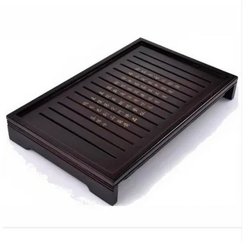 

Hot Sale Kung Fu Tea Set Natural Solid Wooden Tea Tray Rectangular Wood Traditional Puer Tea Tray Big Size