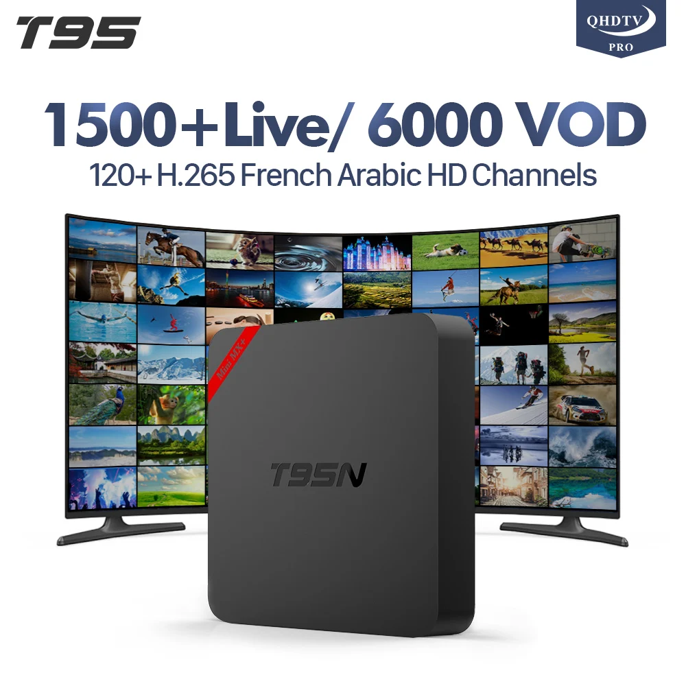 

QHDTV Pro 1 Year IPTV France Arabic Subscription TV Box Android T95N S905X French Belgium Netherlands Italia Arabic IPTV Box