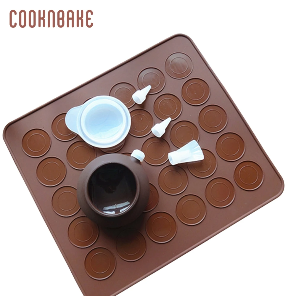 

DIY Cake baking tool silicone Bakeware Mat Macaron Pad Oven round cake Pastry Mould with Pipe Nozzle Macaron Baking tool set