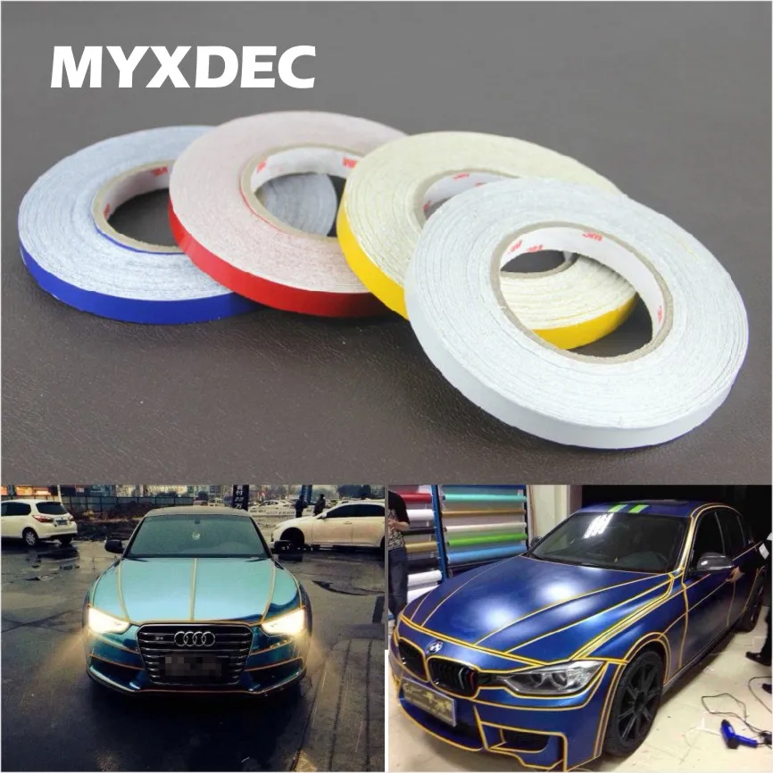 

46M*1CM Car Styling Reflective Strip Motorcycle Car Be Light Garland Luminous Stickers Body Decoration Full Reflectors Wholesale