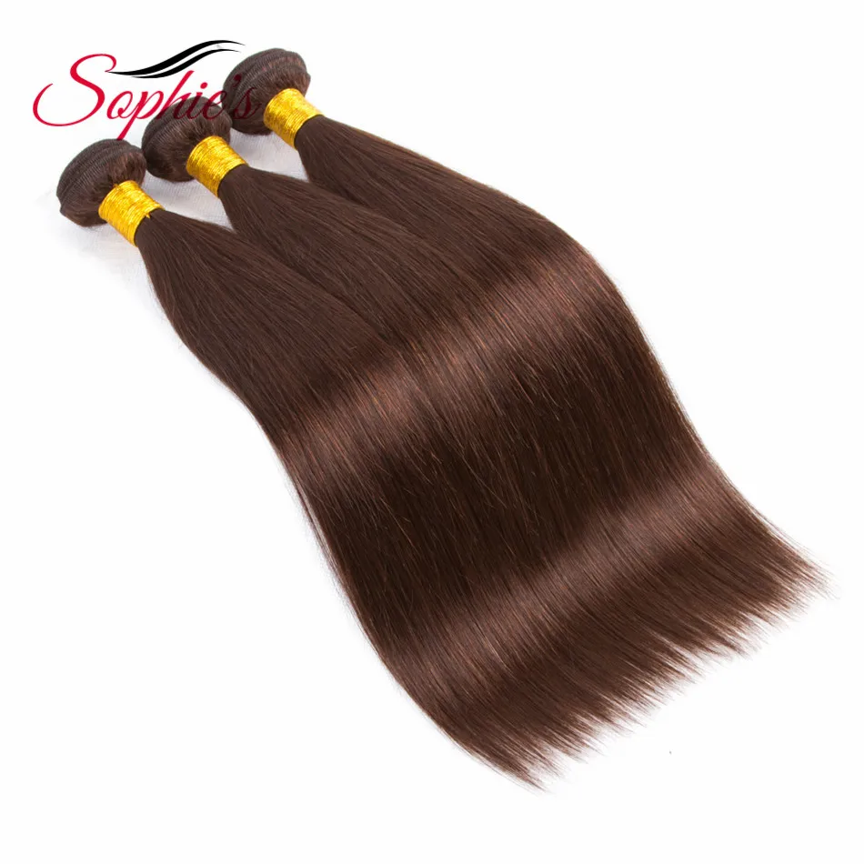 Sophie's Pre-colored Ombre #4 Color Hair Bundles Brazilian Straight Hair Weaves 3 Bundles 100% Human Non-Remy Hair Extensions Sophie's Pre-colored Ombre #4 Color Hair Bundles Brazilian Straight Hair Weaves 3 Bundles 100% Human Non-Remy Hair Extensions