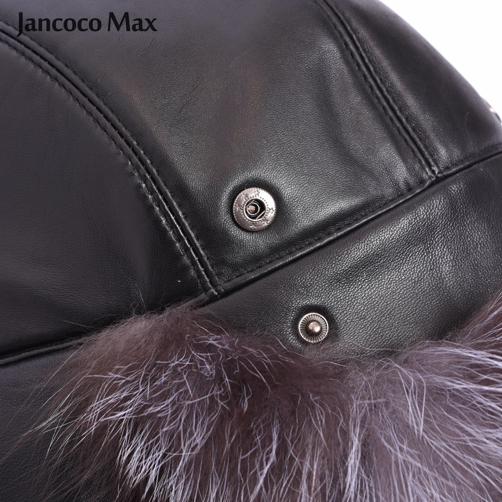 Новое поступление модные Стиль зимняя теплая шапка натуральным лисьим мехом енота меховые шапки-бомберы Для мужчин S1576