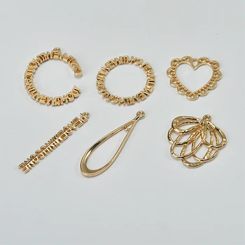 

Europe and the United States DIY metal handcrafted the same circle letter ear jewelry production material package accessories