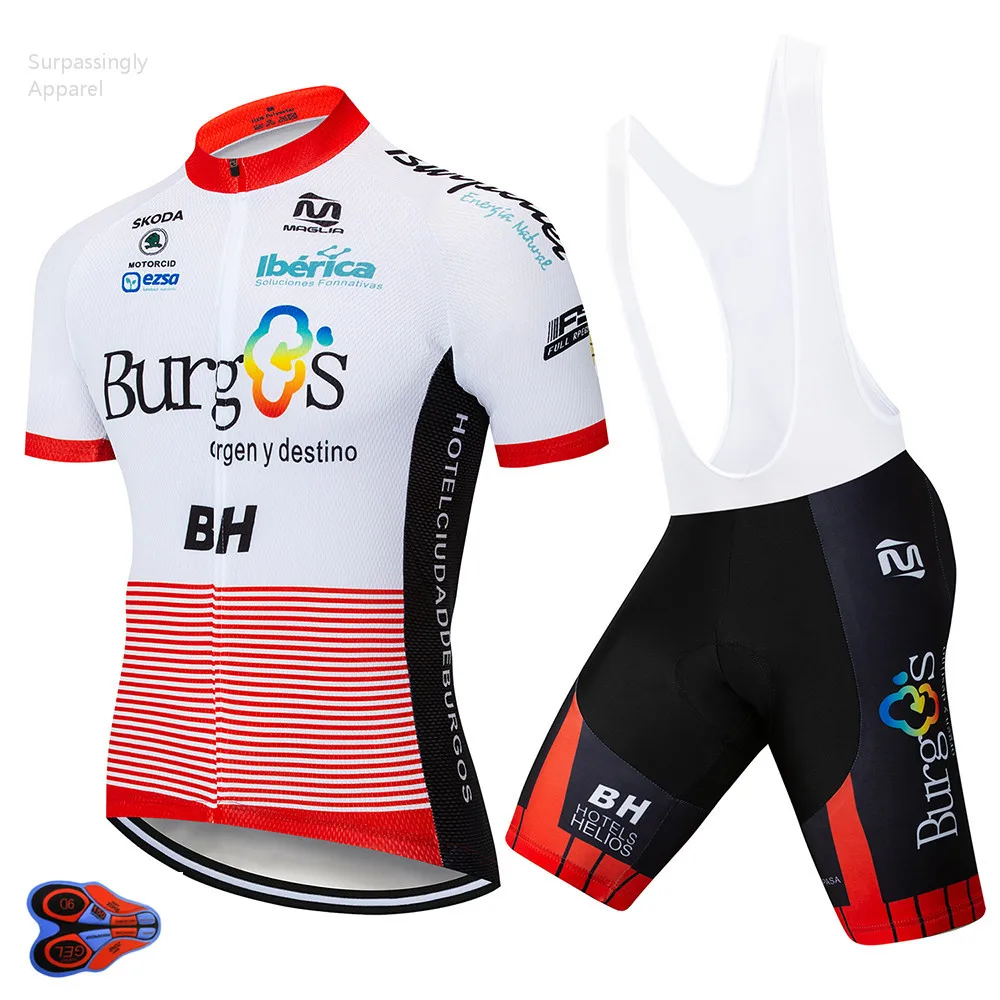 

2019 Team Burg Cycling Jersey Summer Pro Sporting Racing UCI World Tour Pro Bike Shorts Set Ropa Ciclismo Bicycle Wear 9D Gel