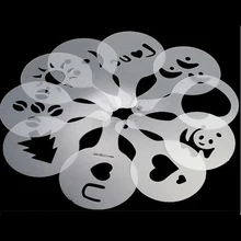 

BP16pcs Coffee Stencil Filter Coffee Maker Cappuccino Coffee Barista Mold Templates Strew Flowers Pad Art decorating Tools
