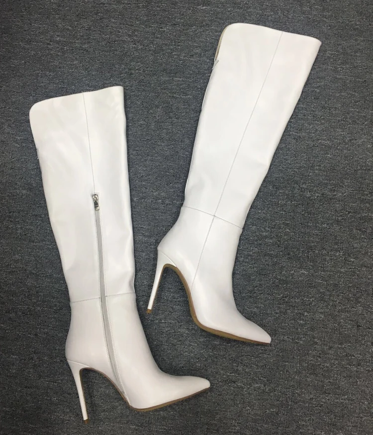 Пикантные туфли на высоком каблуке с острым носком женские сапоги выше колена; ботинки высокого качества; замша высокие сапоги Для женщин высокие сапоги EU35-40 BY585
