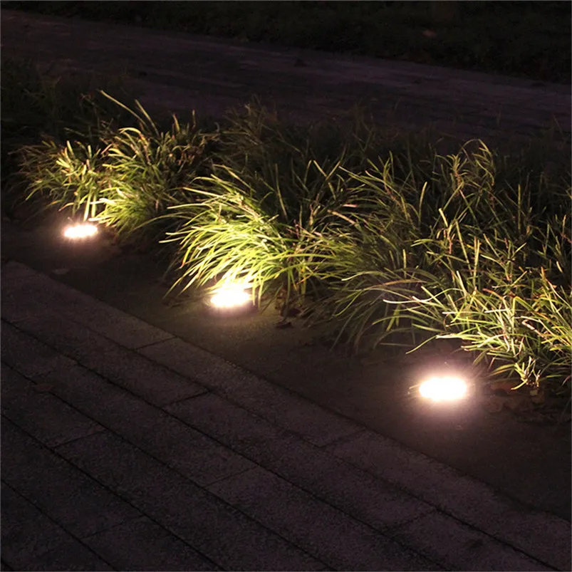 Solar 8 LED Underground Lamps Outdoor Path Light Spot Lamp Yard Garden Lawn Landscape Waterproof Warm White Luces 40AP808