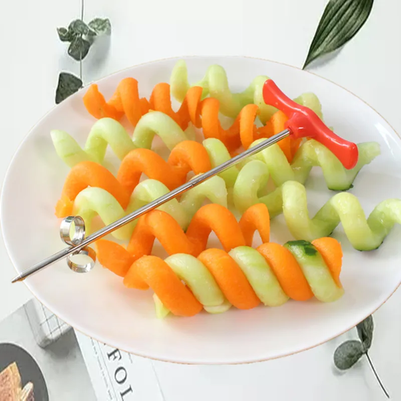 Kitchen Accessories Manual Roller Spiral Slicer Radish Potato Tools Vegetable Spiral Cutter Kitchen Fruit Carving Tools