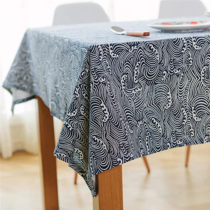 Cotton Linen Fabric Tableclothes For Rectangular Tables 10 Sizes Table Cloth For Table Decor Microwave Oven Cover For Kitchen