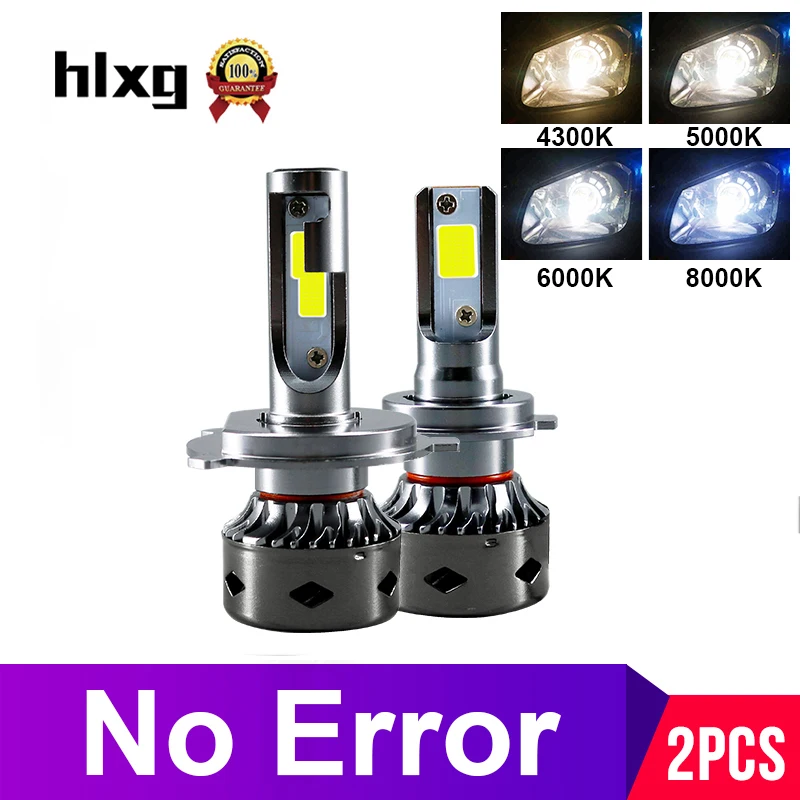 

HLXG 12000LM H11 H1 H4 H7 LED Canbus No Error Car Headlight Bulbs 80W 6000K 4300K 8000K 5000K 9005 9006 H8 Auto Fog Lights 12V
