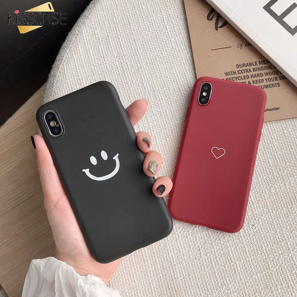 

KISSCASE Cover Case For iPhone 7 8 6 6S Plus XR X XS MAX Soft TPU Ultra Thin Heart Soft Silicone Case Cover Coque Accessories