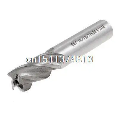 

Gray 16mm x 16mm x 32mm x 92mm 4 Flutes HSS-AL End Mill Milling Cutter Tool