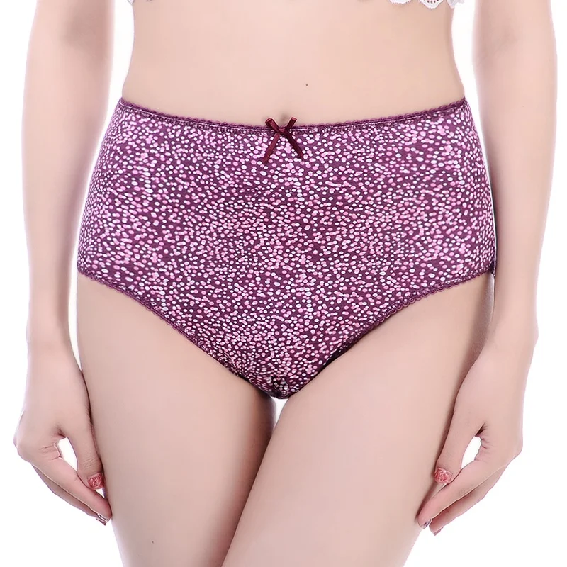 High Waist Panties For Women Plus Size Black Underwear Comfortable Cotton Soft Printing Women's Intimates Lingerie Ladies Panty