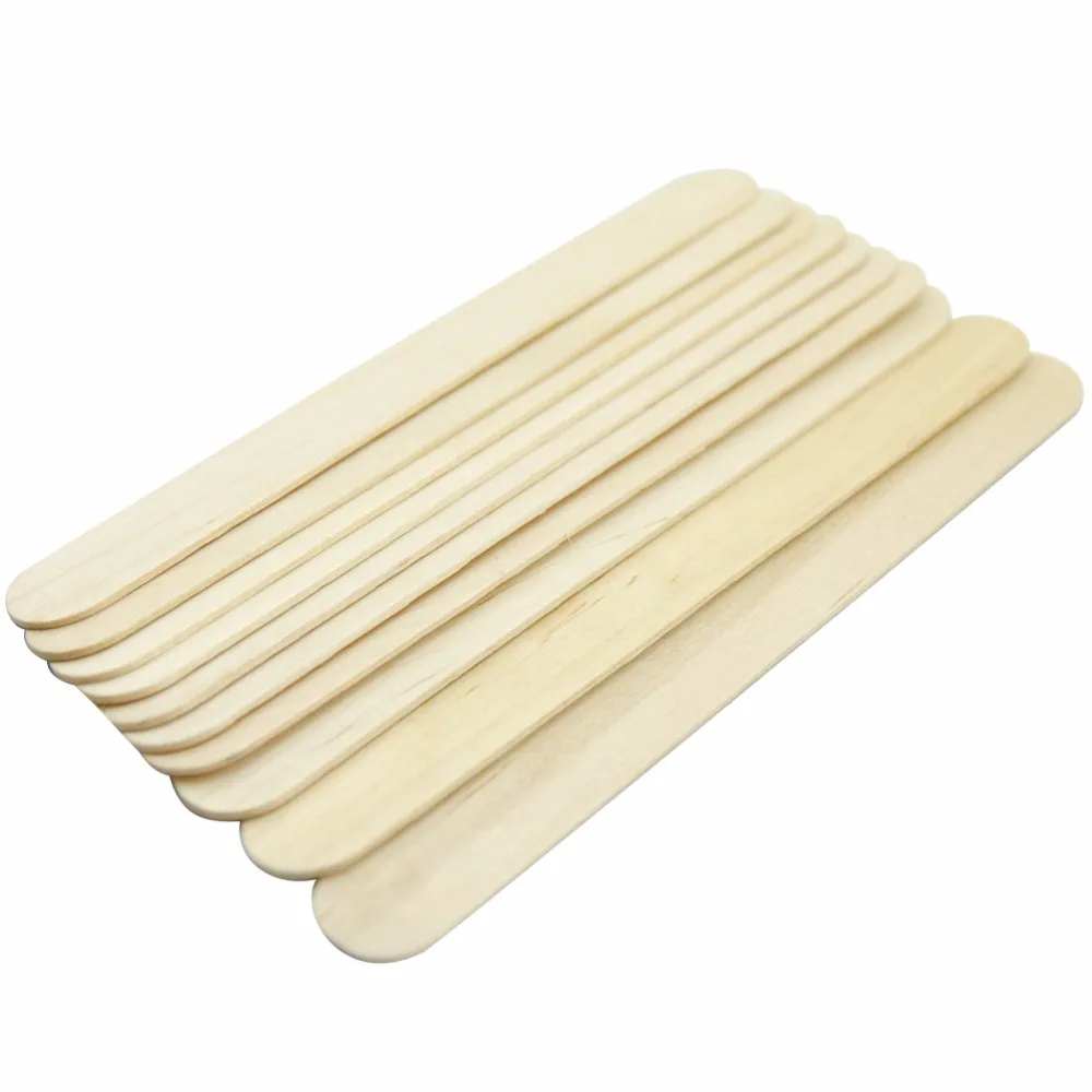 COSCELIA 10PCS/Set Wooden Sticks Kits Body Hair Remover Sticks Waxing Disposable Sticks For Waxing Spatula Tongue Depressor