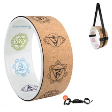 Пробковый круг для йоги, йоги, корректор позвоночника, Tpe, круг для йоги, Пилатес, Профессиональная форма талии, Пробка деревянный, колесо для йоги