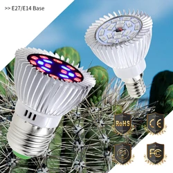 Grow Lamp LED E27 Full Spectrum Plant Light E14 Led Growing Bulb 220V Fito Lampe Led 18W Indoor Grow Tent 110V Hydroponic System Grow Lamp LED E27 Full Spectrum Plant Light E14 Led Growing Bulb 220V Fito Lampe Led 18W Indoor Grow Tent 110V Hydroponic System