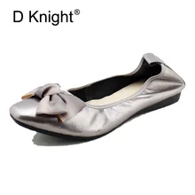 Г. весенне-Осенняя обувь женские туфли из натуральной кожи на плоской подошве женские лоферы без застежки с милым бантом женские мокасины Большие размеры 43