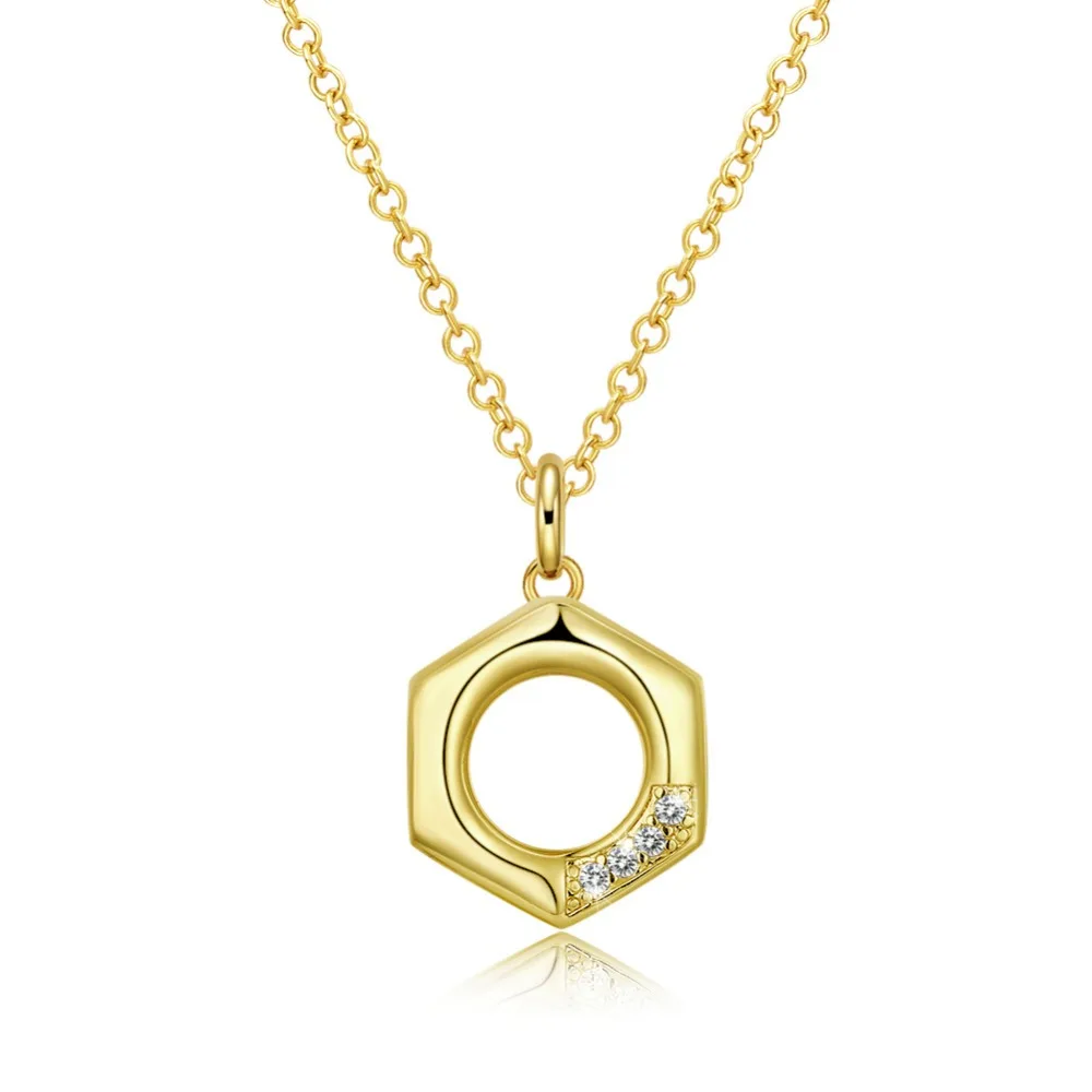 

2018 women's fashion yellow jewelry promotion wholesale price 925 sterling silver necklace top quality exquisite gift