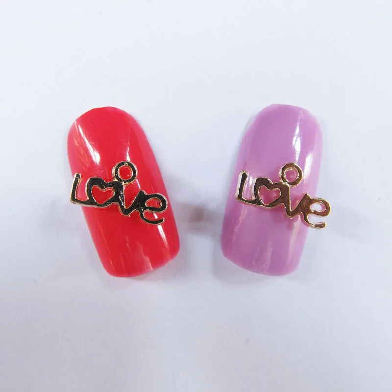 Золотой дизайн для дизайна ногтей Valentines 2017 Модное Новое поступление маникюрное