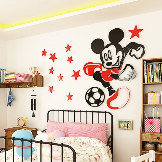 Buy 3D Cartoon Wall stickers Mickey Acrylic Stickers