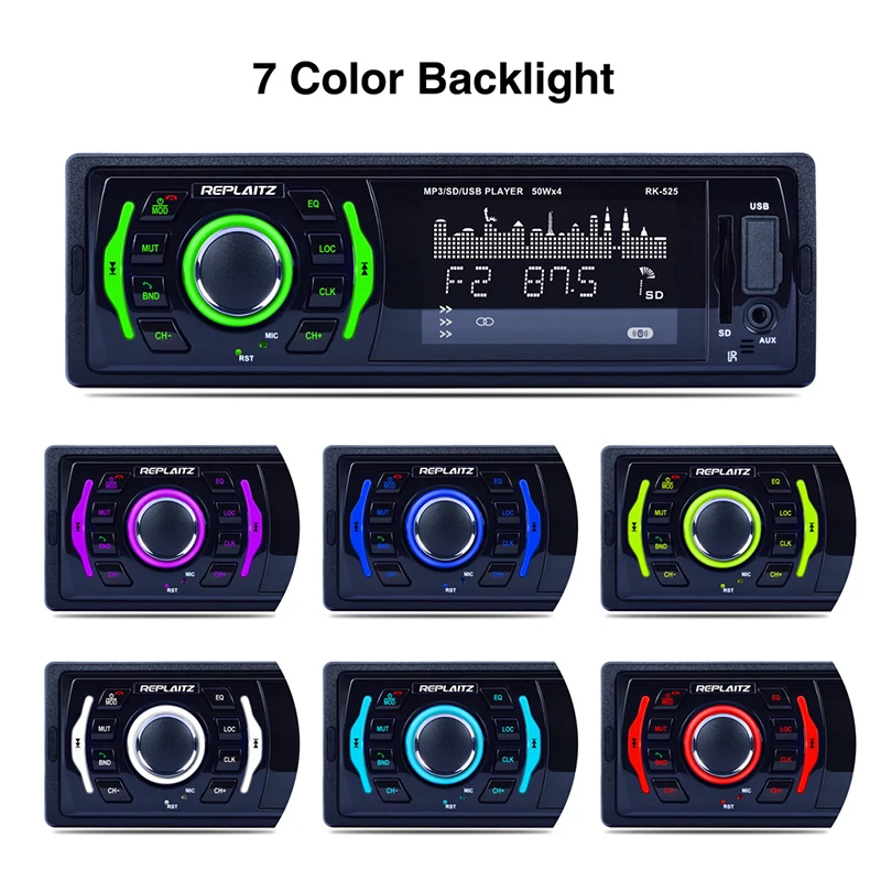 Автомобильный радиоприемник mp3 плеер 12 В постоянного тока 1 Din Bluetooth громкая связь