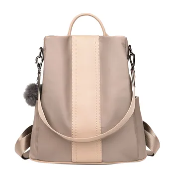 

2019 fashion backpack women Solid Shoulder Large Capacity School Bag pu Leather Backpack Waterproof bagpack mochilas mujer