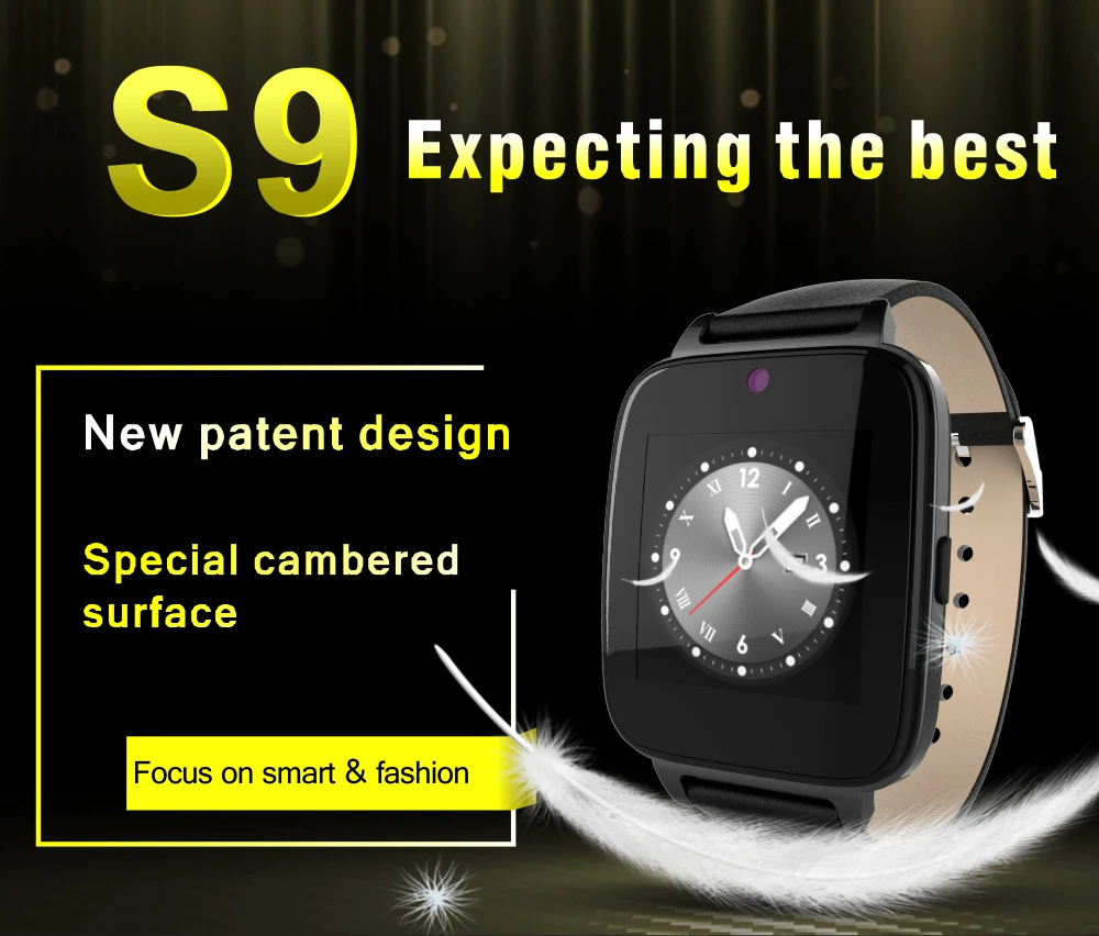 Умные часы Cawono S9 1,5", фитнес-трекер, Bluetooth, гарнитура, поддержка sim-карты, музыкальные Смарт-часы, многоязычные для IOS Android