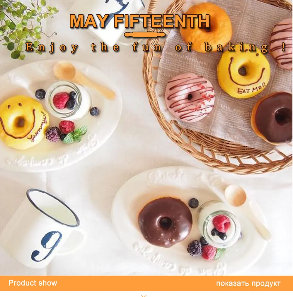 Bakeware Baking Tools Plastic Donuts Maker Cutter Mold DIY Doughnut Desserts Sweet Food Mould for Bakery Kitchen Dessert 007 (1)
