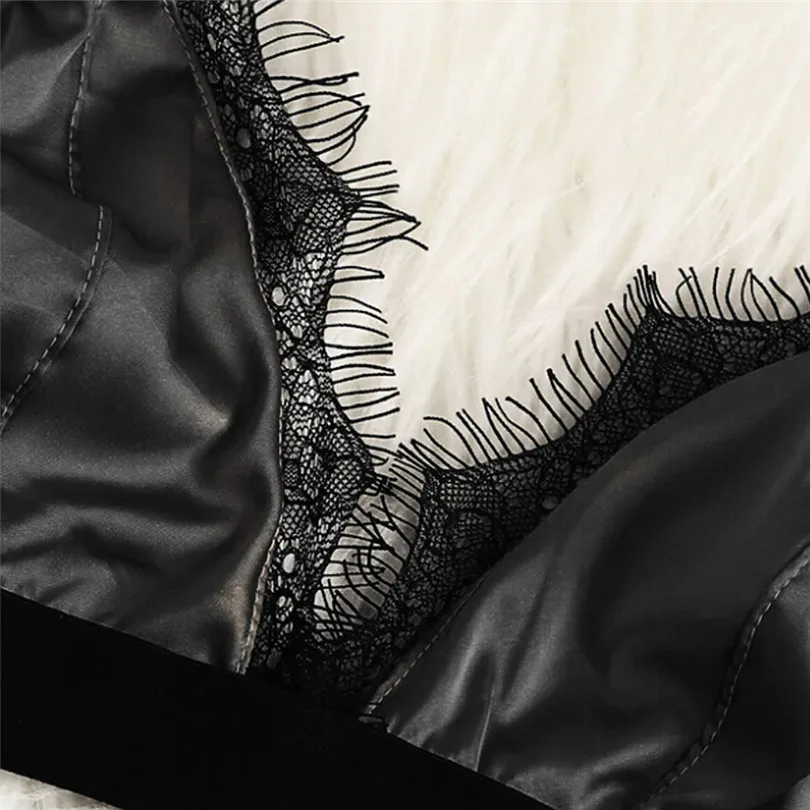 Fashion Women Summer Sexy Satin Lace Lingerie Casual Daily Nightwear Patchwork Sleepwear Lingerie Underwear Sleepwear Set #4A22 (23)