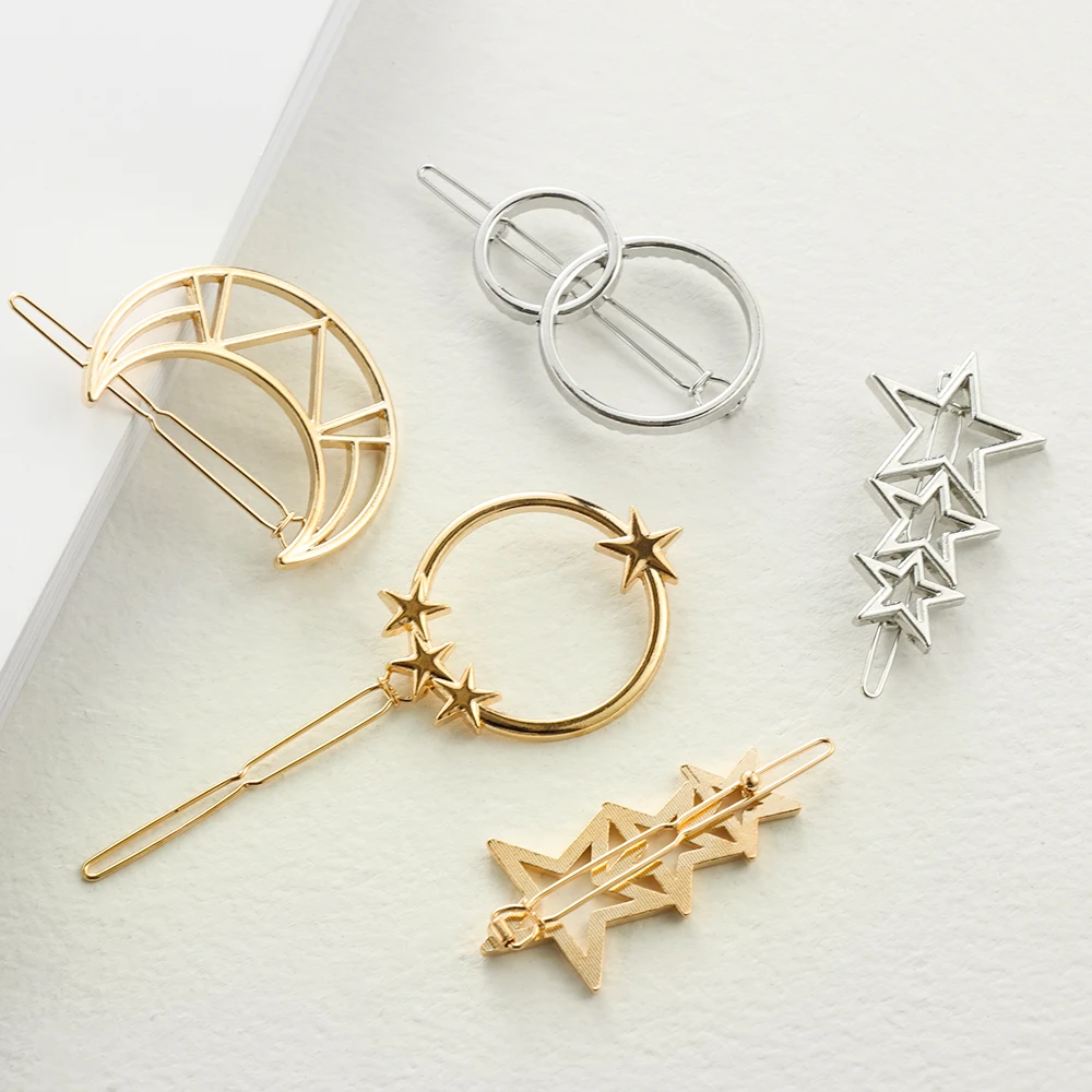 

1Pc Hot Korean Fashion Women Girls Hollow Hair Clips Metal Hairpins Alloy Hairgrip Barrette Hair Ornament Jewelry Accessories