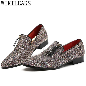 

Loafers Men Party Shoes Wedding Shoes Men Dress Sepatu Slip On Pria Coiffeur Formal Shoes Men Elegant Chaussure Homme Ayakkabi